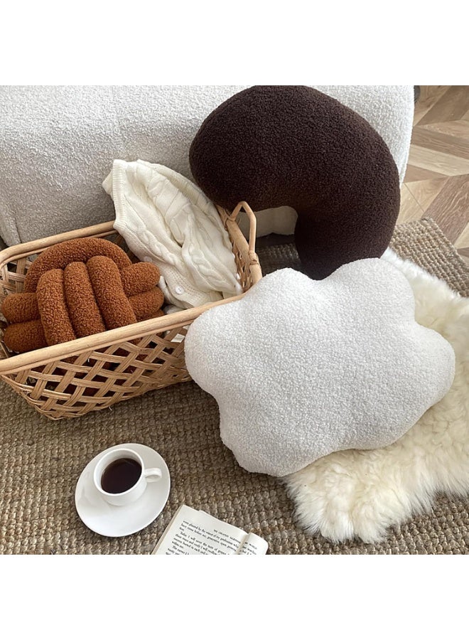 White Clouds Shaped Throw Pillows Cute Soft Waist Rest Cushion Home Decorative Throw Pillow Used to Add Comfort and Style for Home Sofa Bedroom Gift - Image 5
